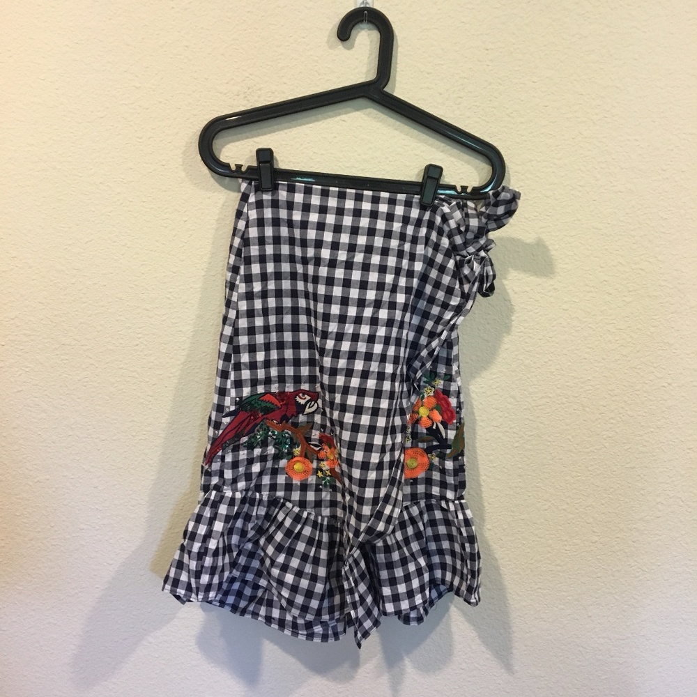 SHEIN ruffle hem grid bow tie skirt - Picture 4 of 6